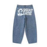 Cartel back painting balloon denim pants