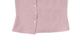[MADE/Unbalance] Lehill Diagonal Button Slim Round Collar Shirt