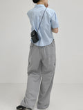 Nylon Pocket String Mini Crossbody Bag