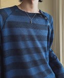 [LAN ARCHIVE] Shoulder Button Stripe Knit