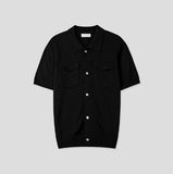 Base Two-Pocket Collared Short Sleeve Knit