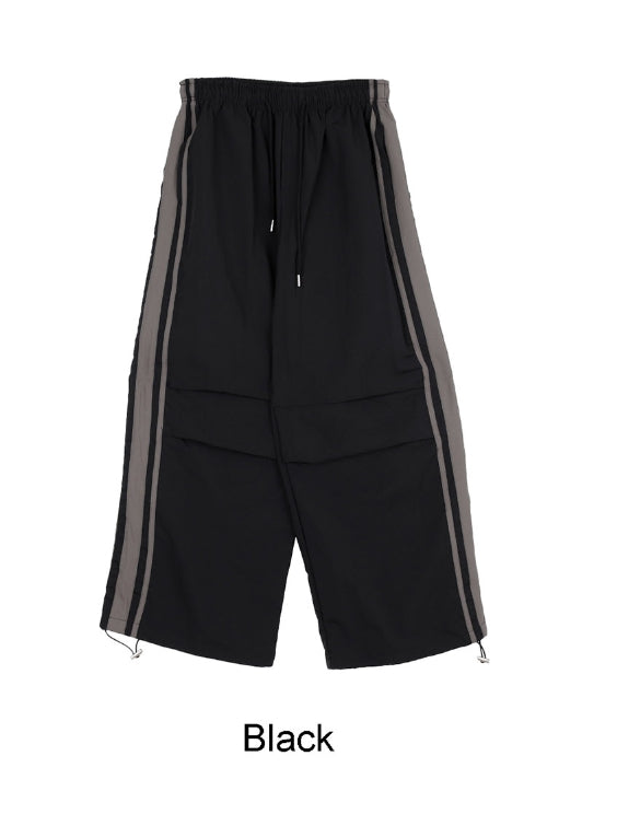 【SATIIIZ】Rehole Track Nylon Pants Rehol track nylon pants - satiiiz