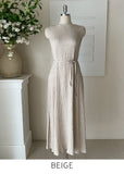 Lapid Pleats Sleeveless Long One Piece (Strap set)