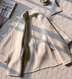 Scott Shawl Collar Wool Handmade Half Coat