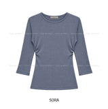Heez Basic Round Three Quarter Long Sleeve