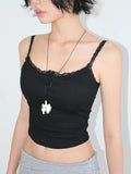 [with cup] LACE BUTTON SLEEVELESS