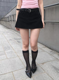 Pending Belt Mini Low Skirt Pants
