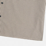 Country pin check semi-crop short sleeve shirt