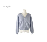 Jaenun Wool V-Neck Loose Knit Cardigan