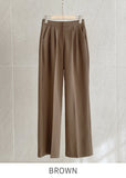 Eslin Two Pin Tuck Wide Slacks