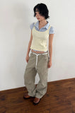 HERRINGBONE CARGO PANTS