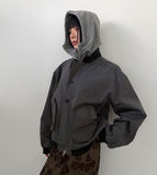 HIDDEN BUTTON TANKER JACKET