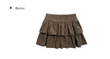 [Underpants lining] Nato Corduroy Tiered Mini Skirt