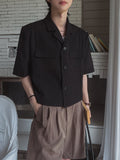 Summer rubbing linen crop jacket