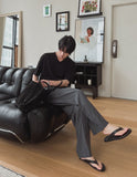 Summer double pleated wide slacks