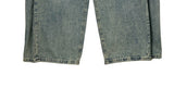 [A/M] Ruched Side Pintuck Washing Wide Denim Pants