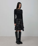 Asymmetrical Draped Layered Skirt