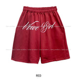 Girls Front Lettering Bermuda Pants