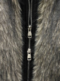 Wolf Two-Tone Leather Fur Jumper