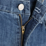 Stone washing ice cooling bootcut denim pants