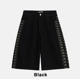Ruto embroidery Bermuda denim pants