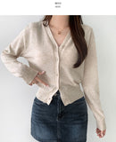 Soft V-Neck Basic Cardigan