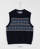 [BAONHAUS] Davitz Snowflake Knit Vest