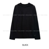 Layered see-through knitwear hoodie