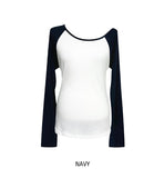 Soft Summer Raglan One-Shoulder Long Sleeve