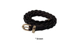 [Cowhide] SLIM WEAVING BELT