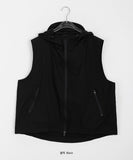 [unisex] Hata Two-Way String Hood Vest