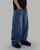 Low curve cargo denim jeans