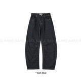 DART CURVED DENIM PANTS