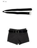[Belt Set] Mikyu Wool Belt Short Pants