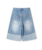 Pium Maxi Roll Up Bermuda Denim Pants