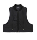 Layered Padded Zip Up Vest