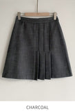 Chalet Brushed Unbalanced Pleats Mini Skirt