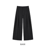 Summer Cooling Deep-Tuck Wide Slacks