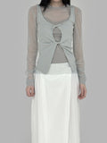 Mesh shirring round tee