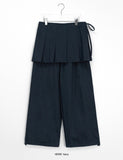 [BAONHAUS] Lab Banding Cotton Wrap Skirt Pants