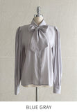 [Tie set] Majella Puff Shirring Blouse