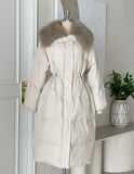 Ziel Fox Fur Collar String Duck Down Long Padding