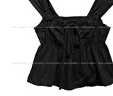 Mary's ribbon shirring crop blouse
