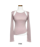 Connie unbalanced halter-neck bolero Set