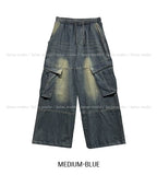 Hard Vintage Washed Cargo Denim Pants