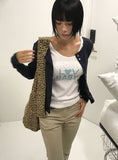 MIX BUTTON CARDIGAN