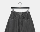[Non-Fade] Genji Stud Pocket Balloon Fit Denim Long Pants
