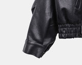 Noem Collar Overfit Leather Jacket