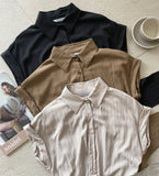 Oe Short Sleeve Shirt Wrap One Piece