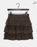 [MADE] Noma Lace Frill Banding Tiered Mini Skirt